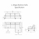VIOLET 3 Seat Electric Recliner L-Shape Sofa L240-280 VIOLET 3 Seat Electric Recliner L-Shape Sofa L240-280